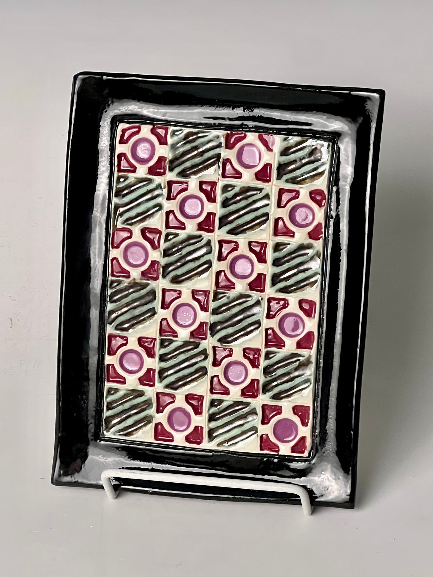 Brown on Blue checkered plate