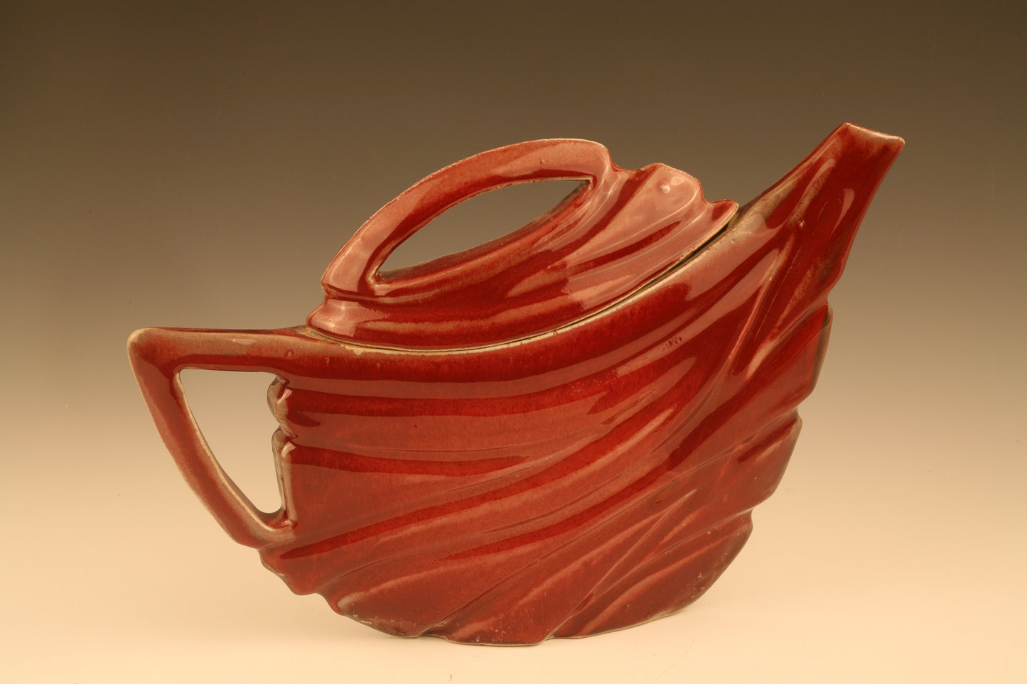 Red Teapot: Glazed high fired stoneware / SOLD