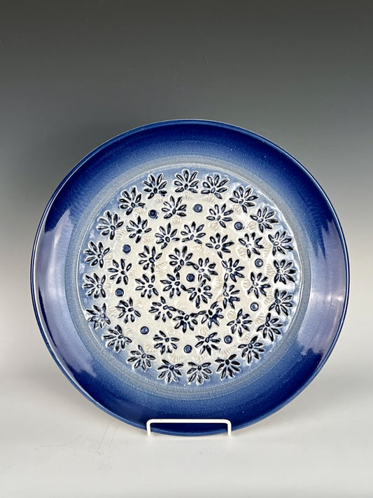 Blue Rim Platter: Glazed high fired porcelain